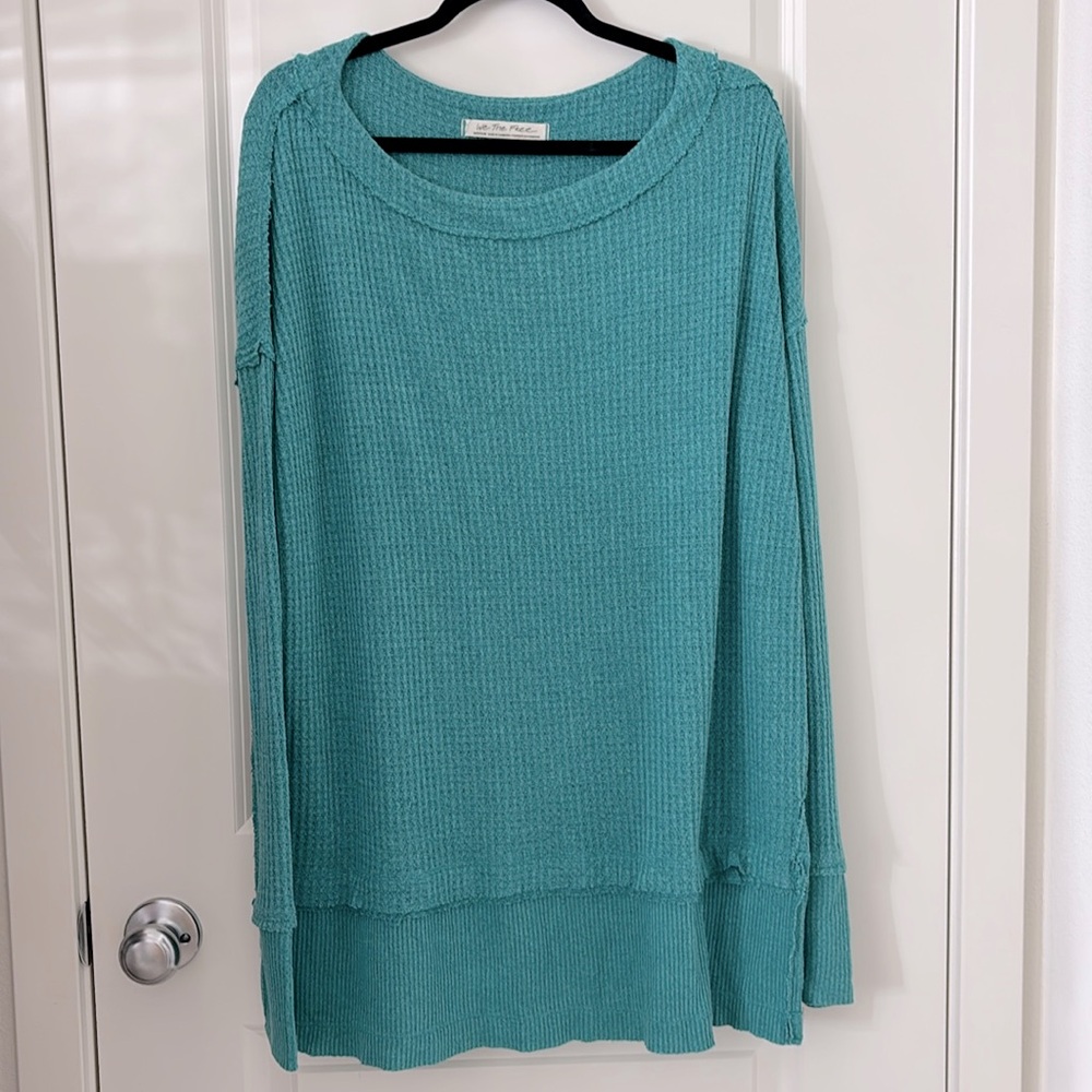 Free People waffle knit long sleeve